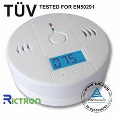 EN50291 carbon monoxide alarm,CO detector with LCD displayer