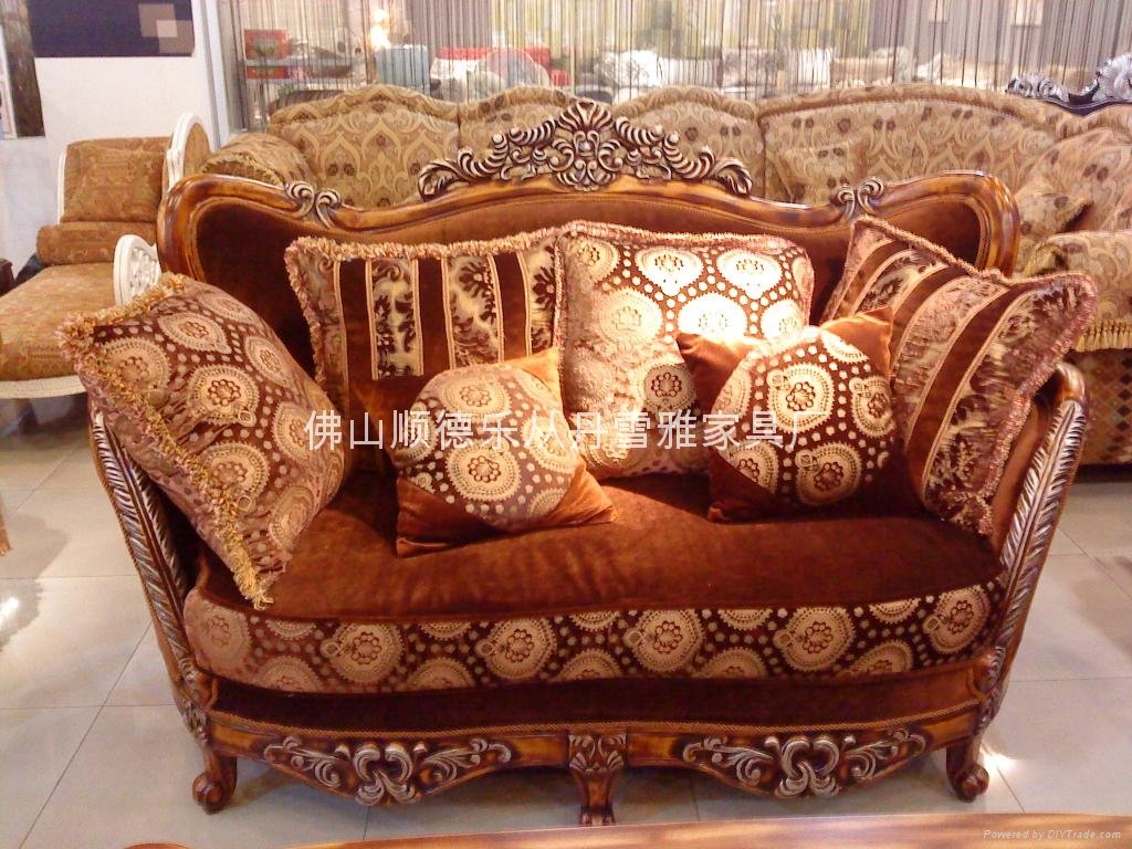 European  classic solid wood sofa 2