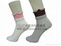 ladies seamless lace cotton socks 1