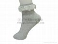 ladies seamless lace cotton socks 3