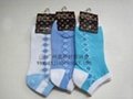 ladies seamless lace cotton socks 4