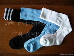 high knee cotton terry football socks