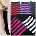 high knee women's stripes socks 5