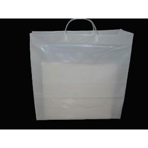 Plastic shopping bag with clip