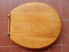 17”oak toilet  seat 