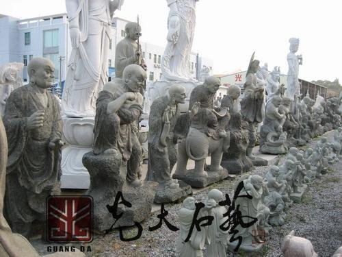 寺庙石雕十八罗汉