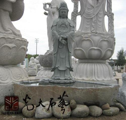 惠安寺廟石雕滴水觀音佛像 4