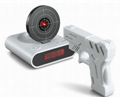 Gun Alarm Clock with Shooting and Recording Clock Feature 