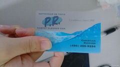 Transparent PVC Card glossy or matte or froseted finish