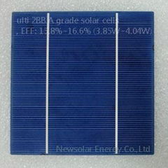 156 multi 2BB A grade solar cells, EFF: 15.8%~16.6% (3.85W~4.04W)