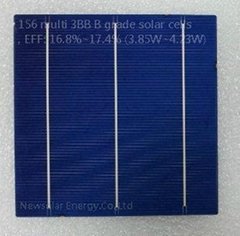 156 multi 3BB B grade solar cells, EFF: