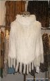 Lady's rabbit fur white cape 1