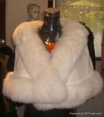 Lady's rabbit and fox fur cape  