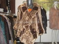 lady fashion rabbit fur cape