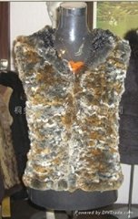 Lady rabbit fur vest