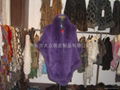 Lady rabbit purple fur cape long style 1