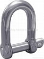 Stainless steel wide D shackle  1