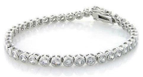 316L stainless steel tennis bracelet with CZ inlayed