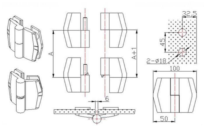 Glass hinge 2