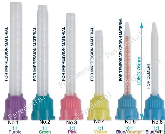 dental mixing tips impression material