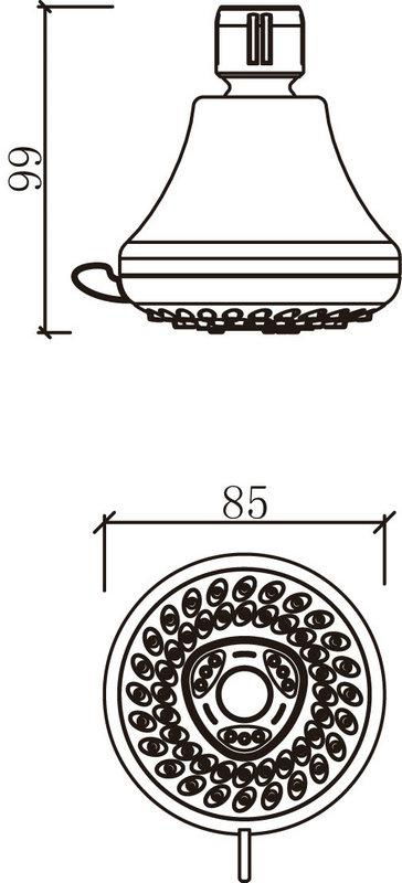 single setting spray shower head(20131) 2