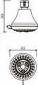 single setting spray shower head(20131) 2