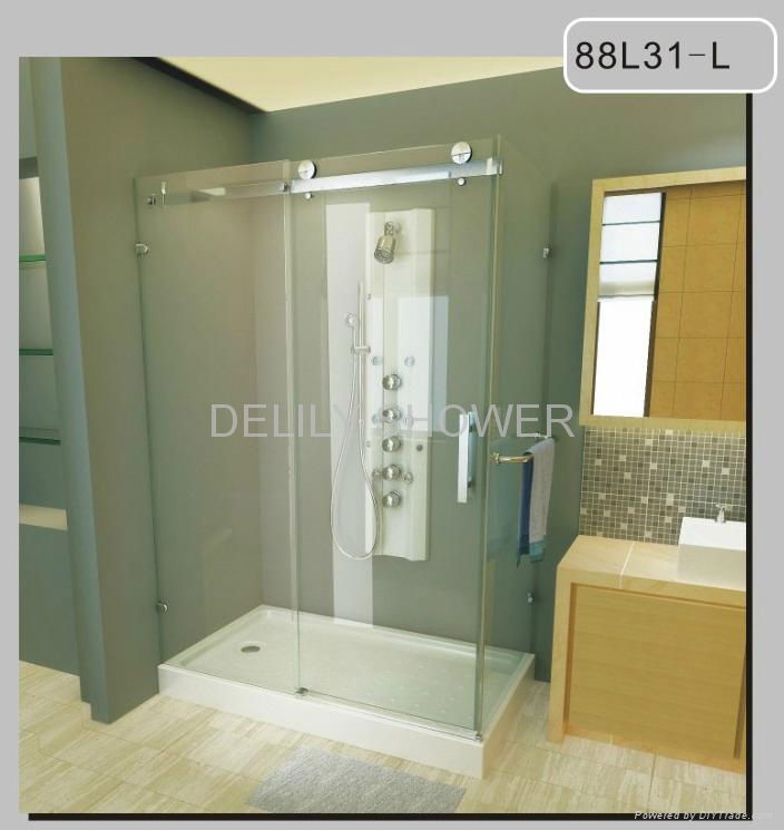 Stainless Steel Rail & Roller Shower Enclosure 2