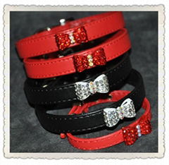 2013 new design BLING BOW pet collars