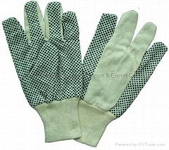 pvc dot cotton gloves