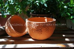 Red terracotta flowerpot