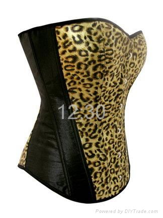 MH05 Leopard Overbust Corset