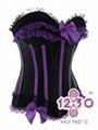 MH20 Black Purple Corset