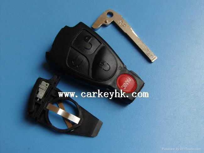 High quality Benz 3+1 buttons remote key blank shell case with inner parts