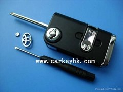 New style toyota flip modified remote key shell Toy43 blade blank case cover
