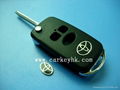 Toyota Corolla Vios 3 buttons flip modified remote key shell blank case cover 1