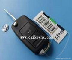 VW Gol 2 buttons modified flip remote key shell blank case cover housing