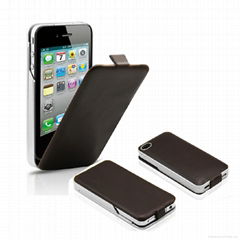 Leather battery case for iphone 4 