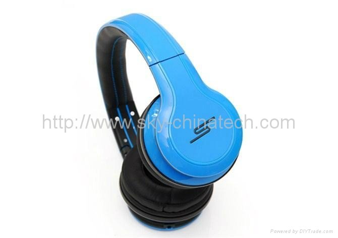 Wireless Headphones SMS Audio SYNC by 50 Cent 2012 Latest Design blue 2