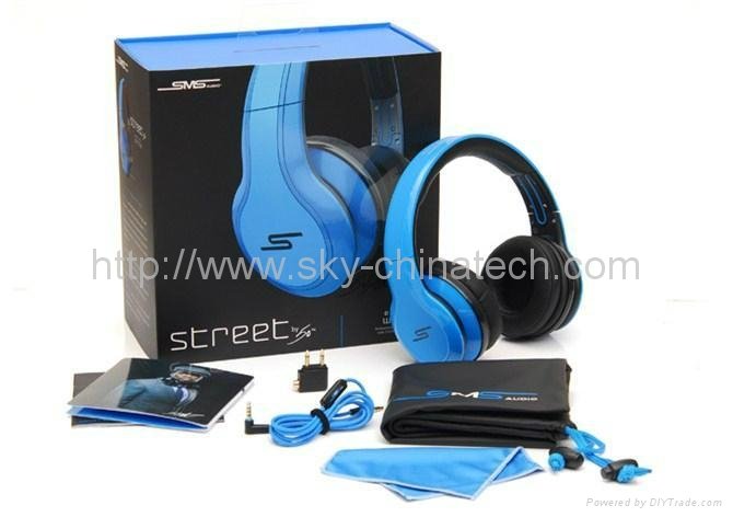 Wireless Headphones SMS Audio SYNC by 50 Cent 2012 Latest Design blue 5