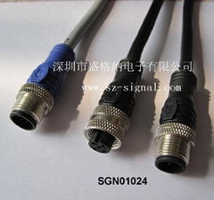 M12 5Pin molding Waterproof connector sensor cable