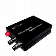 2 channels digital video optical transmiter and receiver