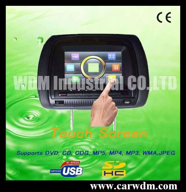 W-666 touch screen headrest DVD and monitor 