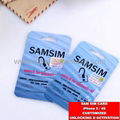 For iPhone 5 iPhone 4s Samsim unlocking turbo sim card for ios6.1.3