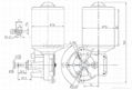 DC Worm Gear Motor D76L-2445-220 2