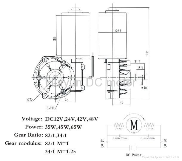 DC Worm Gear Motor  2