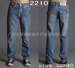 34" Straight Leg New Fashion men Denim Jeans in 2012 