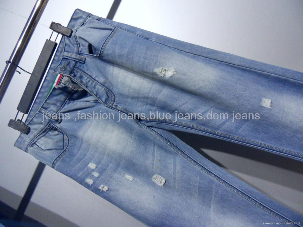 2011 new design Destroy Washed Men's Gently Flare denim Jeans