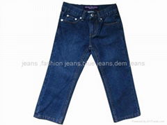 2012 SUMMER Fashion kid's jeans at differece washing colors