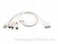 Apple Dock Connector to Composite AV Cable with USB