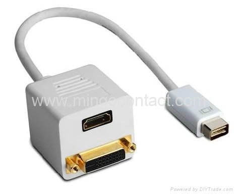 Mini DVI to HDMI+DVI cable